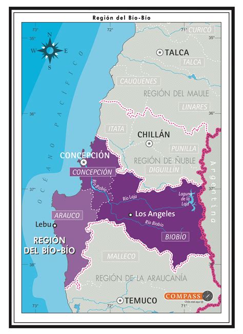 Mapa de la Región del Biobío con puntos indicando la ubicación de ELEAMs