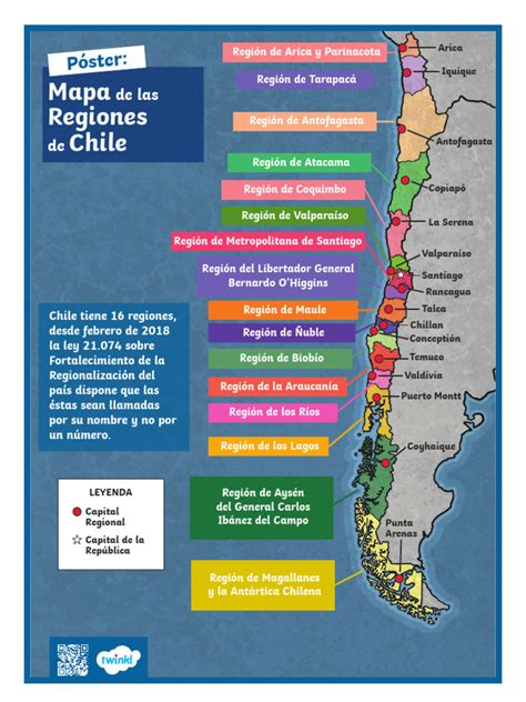 Mapa de las comunas chilenas que implementan programas de ciudades amigables.