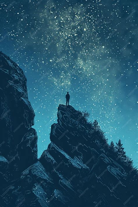 Ilustración evocadora de una noche invernal solitaria.