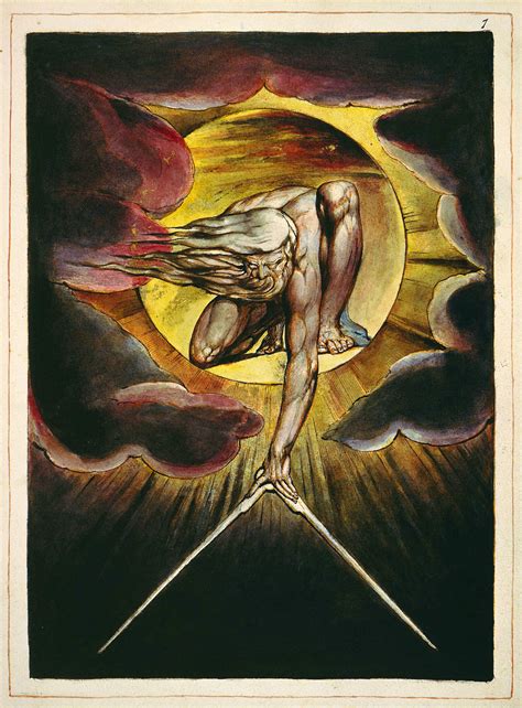 Ilustración de Urizen de William Blake.