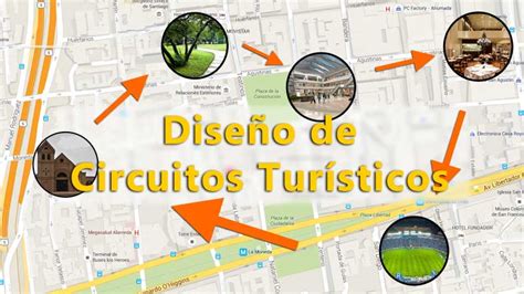 Mapa ilustrativo con los circuitos turísticos y culturales visitados por los clubes de adultos mayores.