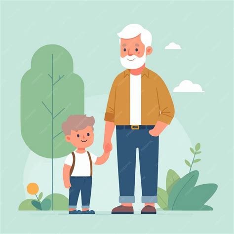 Ilustración artística de un anciano afrodescendiente vistiendo una humita formal, estilo minimalista y profesional.