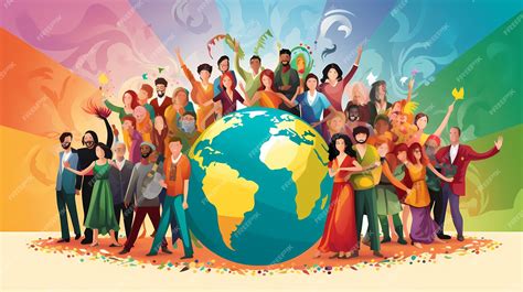 Ilustración conceptual de diversidad humana y barreras sociales