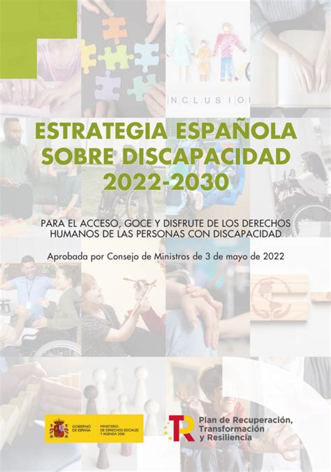 Infografía esquemática de los pilares de la Estrategia Española sobre Discapacidad