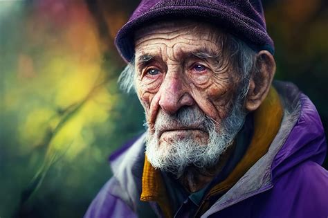 Ejemplo de un retrato de rostro anciano, mostrando la profundidad de las arrugas y la textura de la piel.