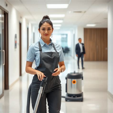 Fotografía que representa a trabajadores de limpieza mayores en su entorno laboral.