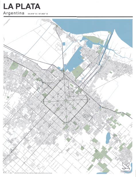 Ilustración de un hogar religioso o mapa de La Plata destacando el área de la Congregación