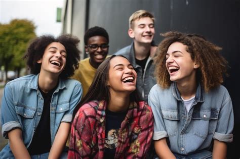 Un grupo de amigos riendo y participando en una actividad al aire libre, representando la aventura.