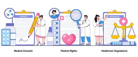 Ilustración de derechos del paciente y ética médica