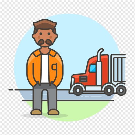 Ilustración conceptual de un camionero mayor reflexionando sobre su viaje