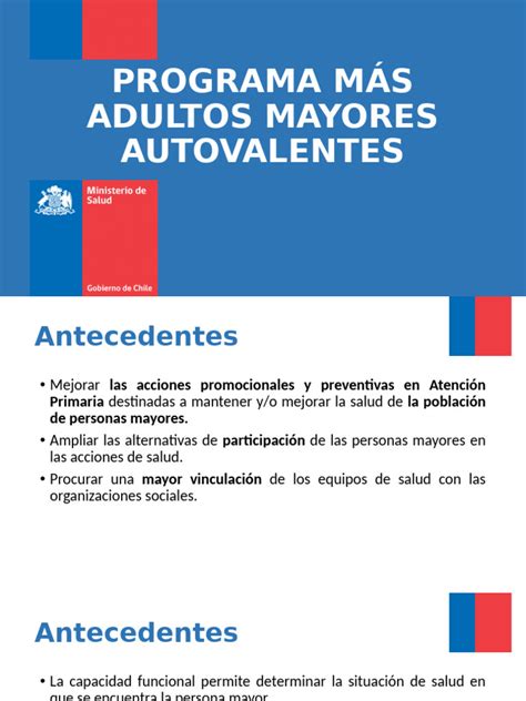 Esquema de los pilares de un programa de autovalencia para adultos mayores