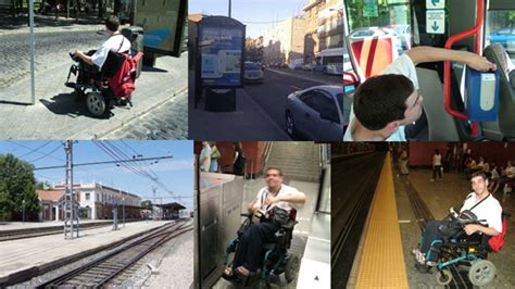 Esquema de barreras arquitectónicas y sociales que limitan la autonomía de personas con discapacidad en entornos urbanos.