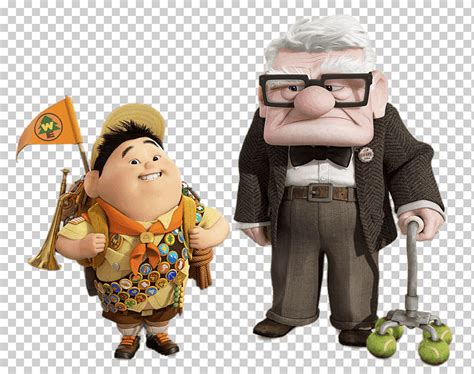 Diseño de personajes de Carl Fredricksen y Russell de la película Up
