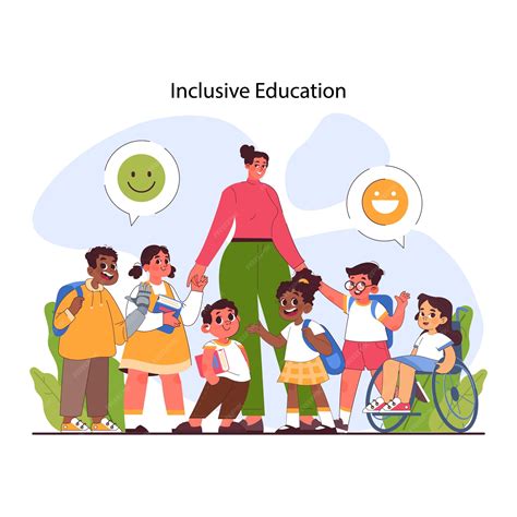 Niños y jóvenes en un entorno educativo inclusivo y adaptado