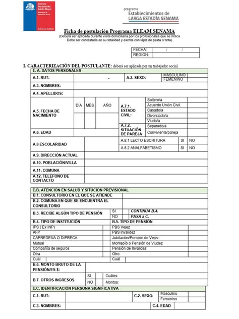 Infografía detallando cada requisito para postular a un ELEAM del SENAMA.