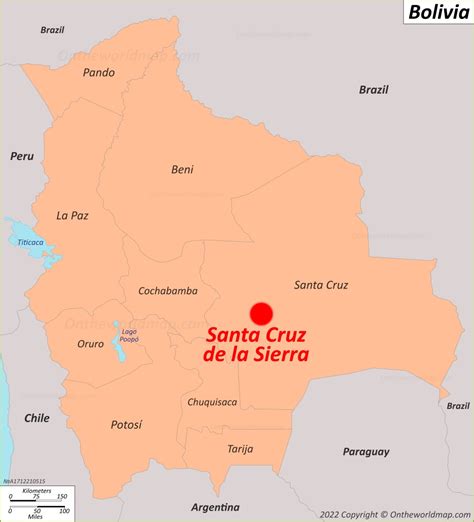 Mapa de Bolivia destacando la ubicación de Santa Cruz de la Sierra y foto aérea de la ciudad