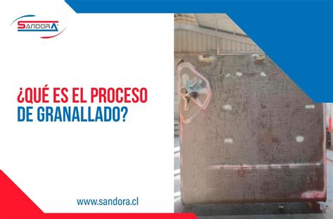 Infografía del proceso de granallado en baldosas
