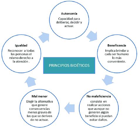 Esquema: Principios bioéticos en los cuidados paliativos