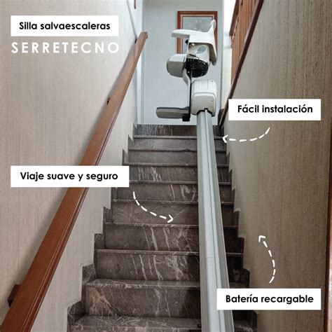 Esquema de instalación de una silla salvaescaleras