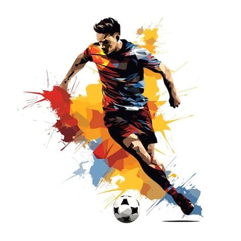 Ilustración de un futbolista realizando una 