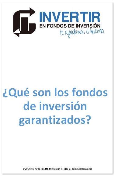 Infografía comparativa de los tipos de fondos garantizados