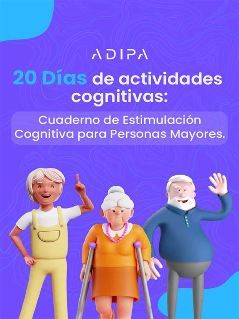 Infografía con iconos representando actividades físicas, sociales y cognitivas para personas mayores.