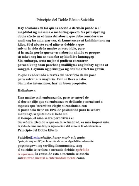 Esquema sobre el principio del doble efecto en el alivio del dolor