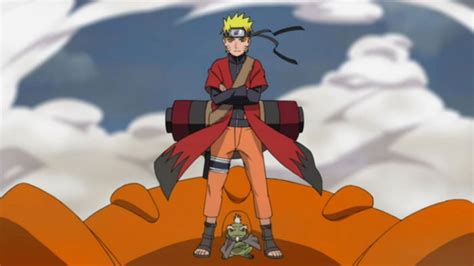 Naruto en Modo Sabio enfrentando a Pain
