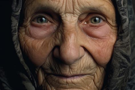 Foto de una persona anciana con arrugas y piel flácida