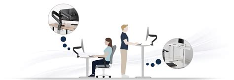 Ilustración de un puesto de trabajo ergonómico ideal