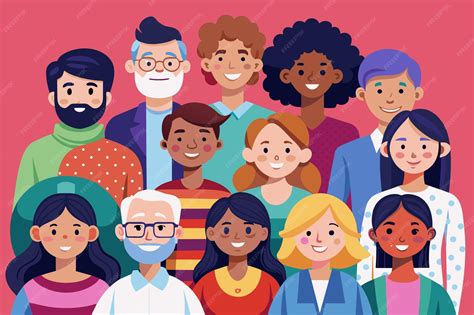 Ilustración de personas de diferentes edades interactuando con respeto