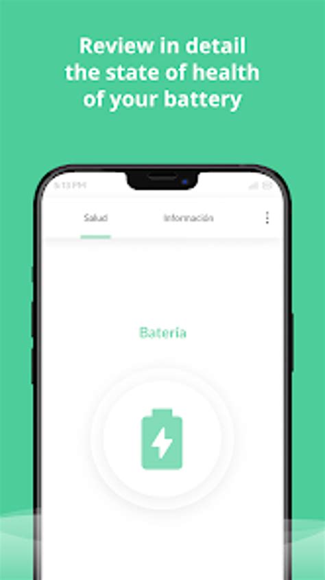 Pantalla de Battery Health & Life Checker mostrando un diagnóstico de la batería