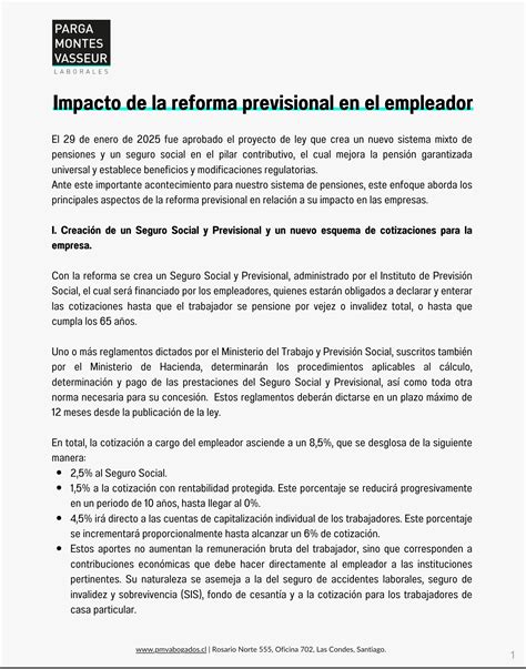 Infografía: Impacto de la Reforma Previsional en beneficios clave