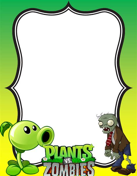 Diseño de tarjetas de Plants vs Zombies con plantas y zombis icónicos