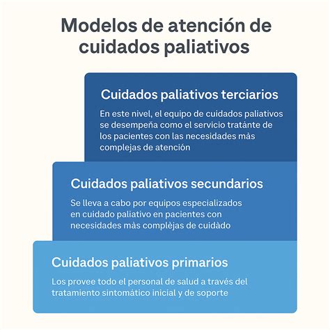 Diagrama que ilustra los componentes de los cuidados paliativos: físicos, psicológicos, espirituales y sociales.