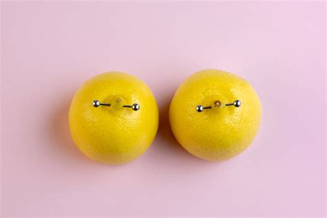 Esquema de las perforaciones de piercing en el pezón
