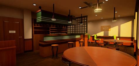Foto del interior de la cafetería Anteiku con ghouls y Kaneki trabajando