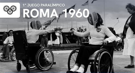 fotografía histórica en blanco y negro de atletas compitiendo en los primeros Juegos Paralímpicos en Roma