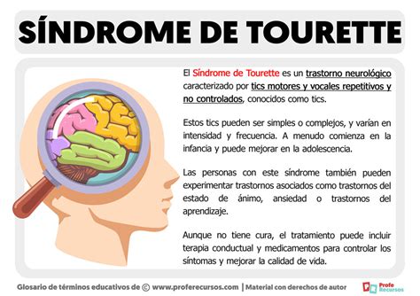 Esquema visual sobre la evolución del síndrome de Tourette a lo largo de la vida