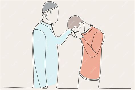 Ilustración de un niño besando la mano de su abuelo en México antiguo