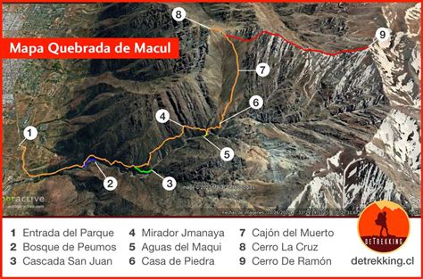 Imagen de la Quebrada de Macul con sus senderos y vegetación