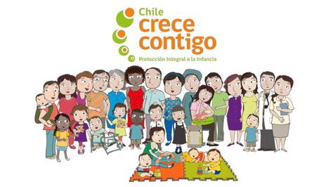 Infografía general del programa Chile Crece Contigo, mostrando sus diferentes áreas de acción y público objetivo.