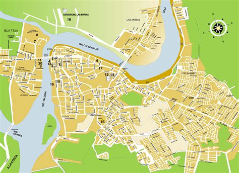 Mapa de ubicación de la ciudad de Valdivia y de la Isla Teja en Chile