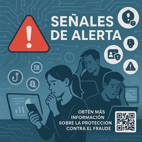 Infografía sobre las señales de alerta de fraudes telefónicos y online