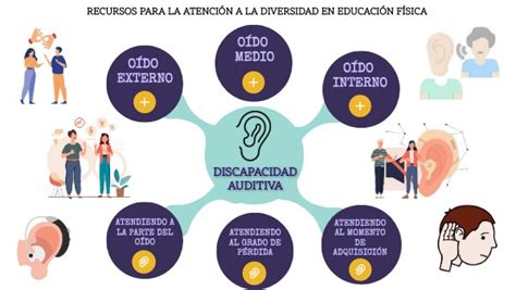 Esquema de las causas y tipos de discapacidad auditiva