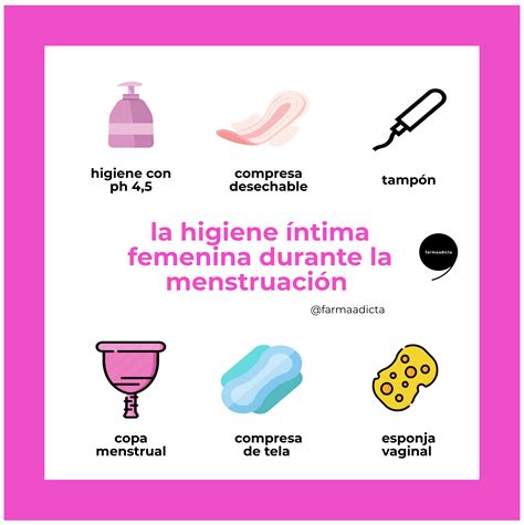 Ilustración que muestra la anatomía femenina y las prácticas de higiene íntima, incluyendo la gestión de la menstruación.