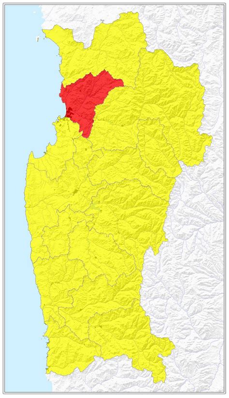 Mapa de la comuna de La Serena con puntos de interés para adultos mayores