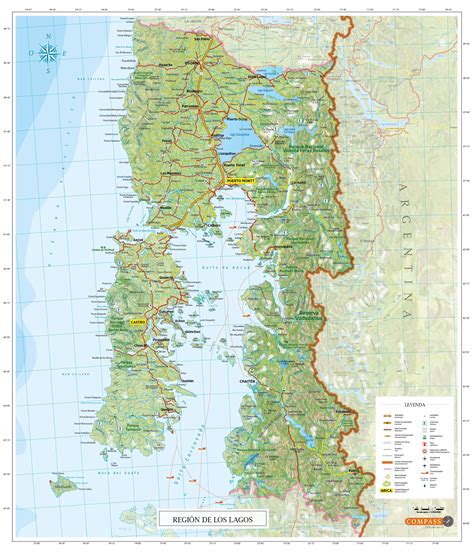 Mapa de la región de Los Lagos, destacando Hualaihué y Pichicolo
