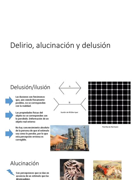Esquema de las diferencias entre delirio, alucinación e ilusión en adultos mayores