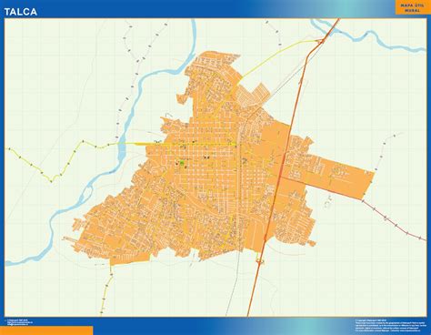 Mapa de Talca con ubicación de la Universidad Católica del Maule y zonas residenciales cercanas